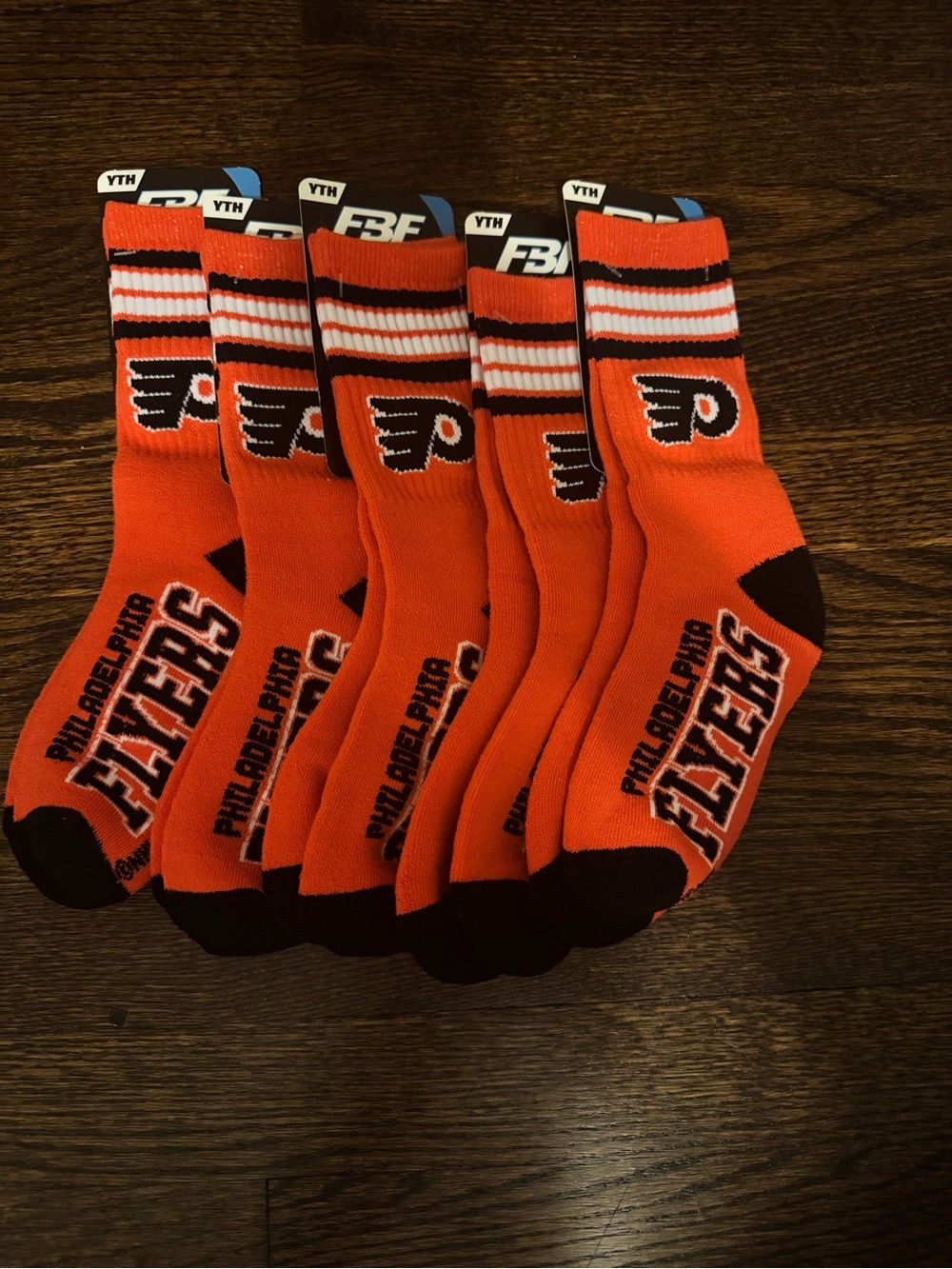 NHL Philadelphia Flyers Youth Crew Socks - Pack of 5